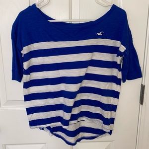 Hollister Striped Mid Sleeve Tee - XS